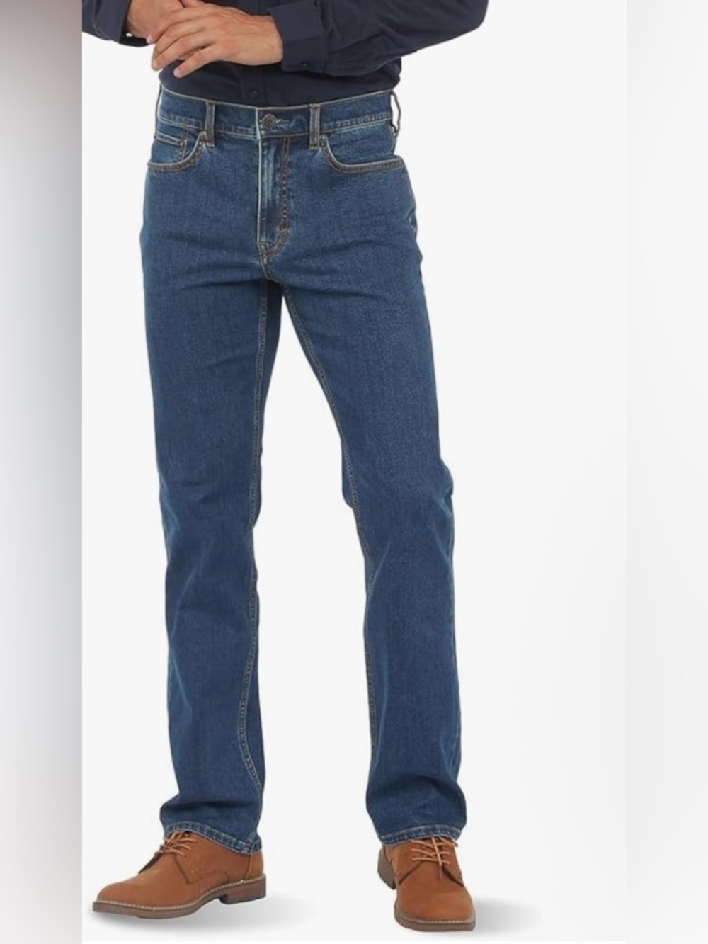 Men's Straight Jeans in Dark Blue by